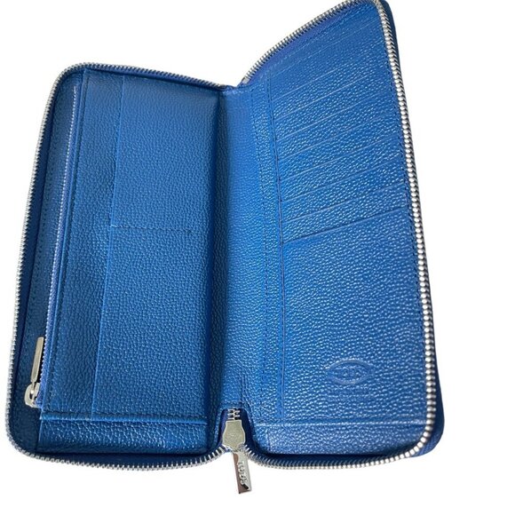 Tod's Italy Blue Zip Continental Wallet Nuova Collection, XAMQCHA1400GPA7Q11 - Picture 4 of 13